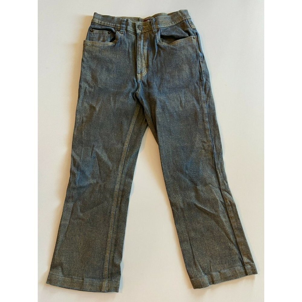 Nevada Quality Comfort Jeans Women's Metallic Gold Denim Size 12